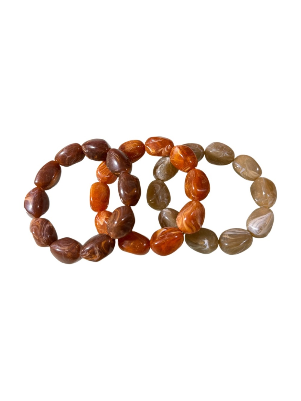 Women's Multicolor Agate Stretch Bracelet Set